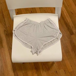 Grey-Mint Jersey Short Shorts High Waist